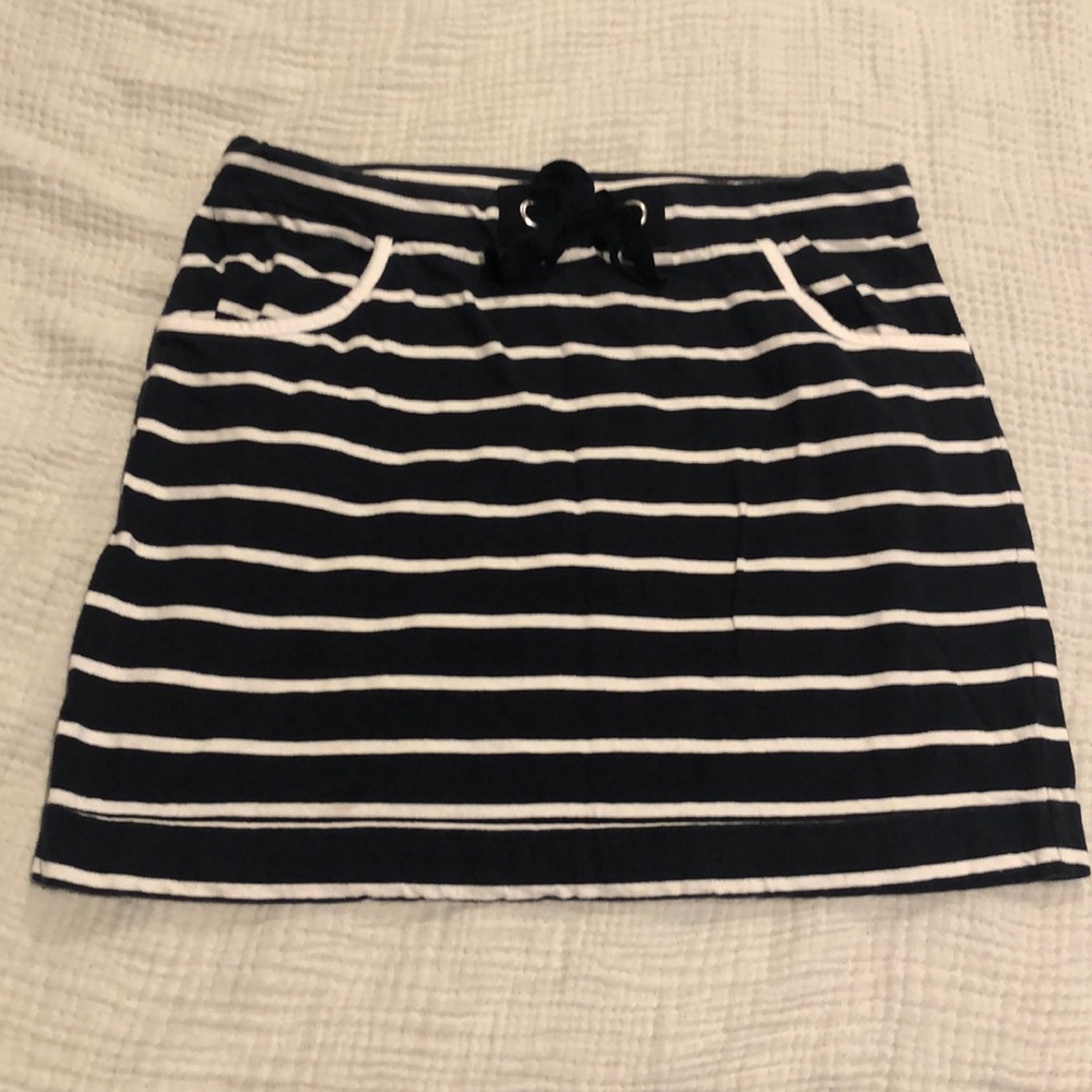 Nautica skirt navy with white stripe cotton